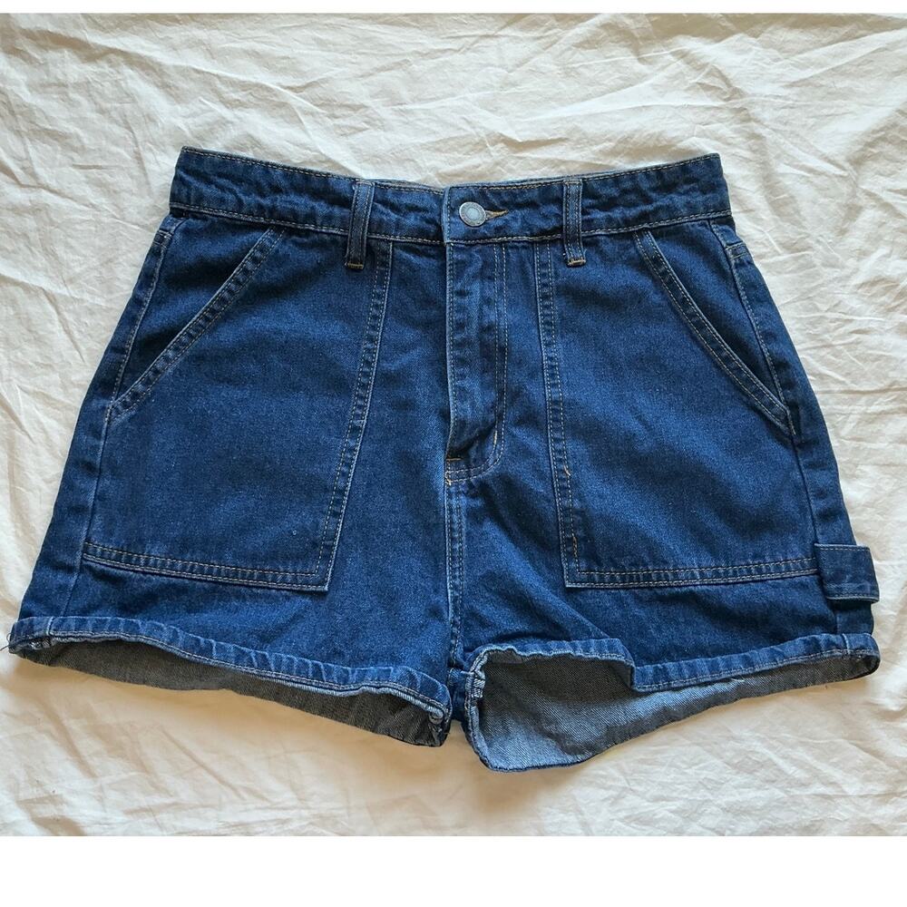 Flying Angel Carpenter High Waisted Shorts W29 Medium Wash